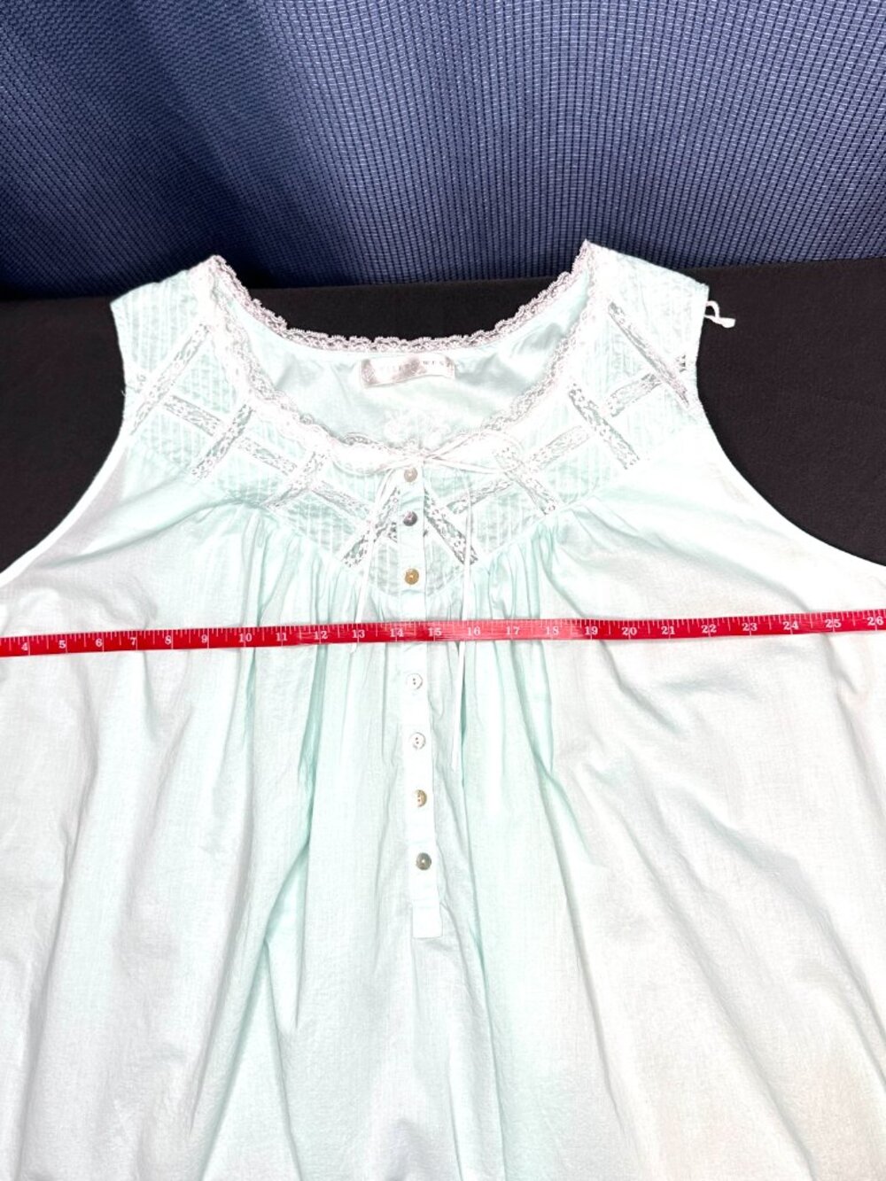 Eileen West Cotton Lawn Long Gown & Robe Set, X-Large Timeless Dainty Logo Soft - Picture 6 of 13